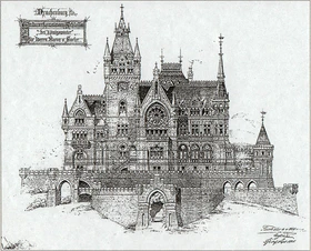 Königswinter Schloss Drachenburg Entwurf 1881.jpg