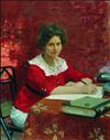 K. Boleslavova by I. Repin (1913, N. Novgorod).jpg