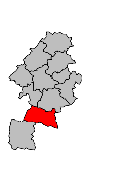 Кантон на карте департамента Верхняя Гаронна