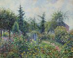 Camille Pissarro - Jardin et poulailler chez Octave Mirbeau, Les Damps (PD 955).jpg