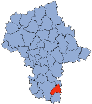 Зволенский повят на карте