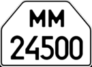 Tractor trailer license plate of Ukraine 1995.gif