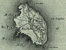 Остров Руно на карте Шуберта. 1860-е годы.