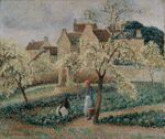 Camille Pissarro - Pruniers en fleur, Pontoise - Himeji City Museum of Art (PD 865).jpg