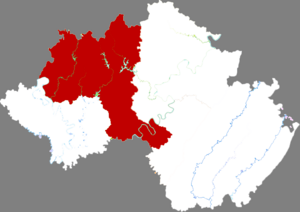 Юэчи на карте