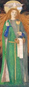 Dante Gabriel Rossetti - The Damsel of the Sanct Grael (1857).jpg