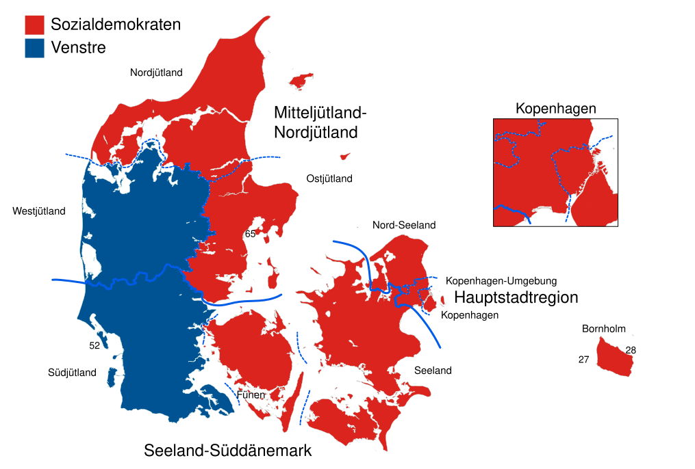 Wahlkarte2 Folketing Dänemark 2019.svg