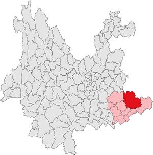 Гуаннань на карте