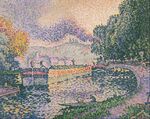 Paul Signac - The Tugboat, Canal in Samois - Google Art Project.jpg