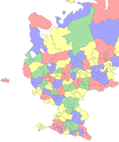 SMD map for Russian legislative election, 2016 - color, European Russia.svg