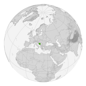Босния и Герцеговина на карте мира