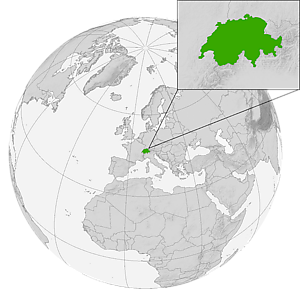 Швейцария на карте мира