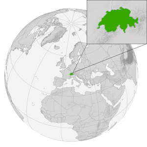 Швейцария на карте мира