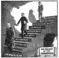 Descent of the Modernists, E. J. Pace, Christian Cartoons, 1922.jpg