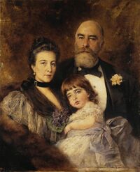 Makovsky Konstantin Egorovich - Group Portrait of M.S. Volkov S.N. Volkova and S.M. Volkov-Manzei.jpg