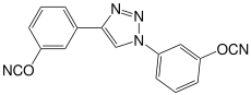 (3-(1-(3-cyanatophenil)triazole-4-il)phenil)cyanate.svg