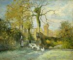 Camille Pissarro - The Goose Girl at Montfoucault (White Frost) - Google Art Project.jpg