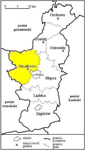 Стшалково на карте