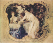 Klimt - Die Tafelfreuden (Entwurf).png