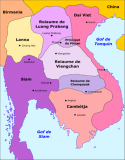 Laos - Division territòriala vèrs 1750.png