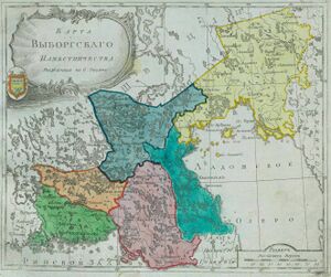 Выборгское наместничество на карте