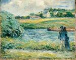 Camille Pissarro Promenade au Bord de l Eau Pontoise 1877.jpg