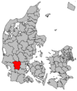 Расположение коммуны на карте Дании