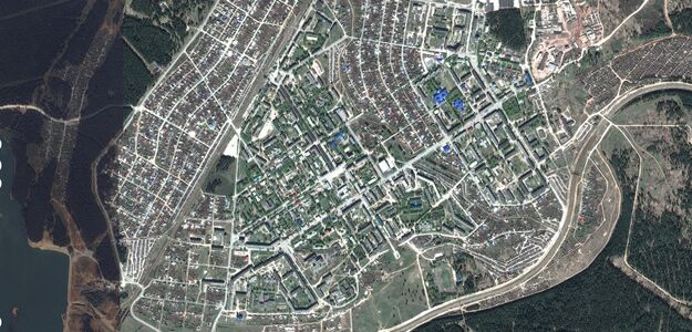 Североуральск из космоса