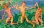 Playing boys (Three boys) by Petrov-Vodkin (1916, priv.coll).jpg
