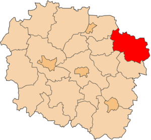 Бродницкий повет на карте