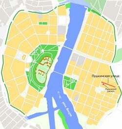 На карте города