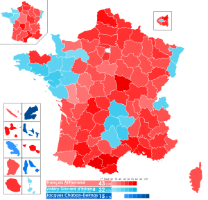 Élection présidentielle française de 1974 T1 carte départements & régions.svg