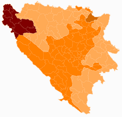 Унско-Санский кантон на карте