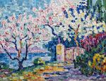 Bemberg Fondation Toulouse - Arbres (amandiers) en fleurs 1896 - Paul Signac 26 x 63.6.jpg