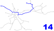 Krakow tram line 14.svg