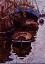 Schiele Boote im Hafen von Triest 1908.jpg