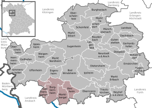 Бургбернхайм на карте