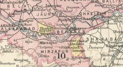 Карта княжества Бенарес в The Imperial Gazetteer of India