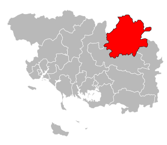 Кантон на карте департамента Морбиан