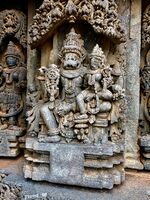 Narasimha avatar of Vishnu with Narasimhi, 13th century Keshava temple Somanathpur.jpg