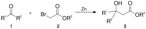 Reformatsky reaction scheme.svg