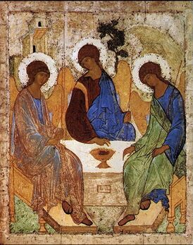 Троица (икона Андрея Рублёва, начало XV века)