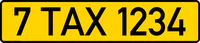 Belarus license plate 7 TAX 1234.png