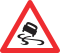 Schleudergefahr/Chaussée glissante/Strada sdrucciolevole