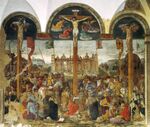 Montorfano, crocifissione, 1497, con interventi di leonardo nei ritratti dei duchi.jpg