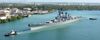 US Navy 100107-N-3666S-238 The battleship EX-USS Missouri (BB 63) returns to Ford Island after finishing scheduled repairs at Pearl Harbor Naval Shipyard.jpg