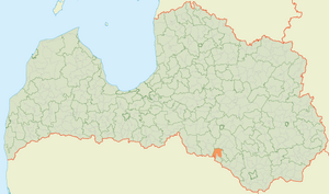 Акнистская волость на карте