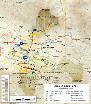Община Елин-Пелин на карте