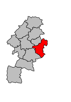 Кантон на карте департамента Верхняя Гаронна