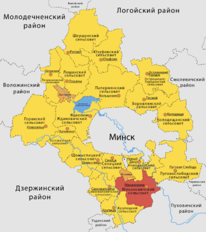 Михановичский сельсовет на карте